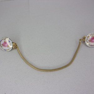 Cloisonne Rose Sweater Clasp